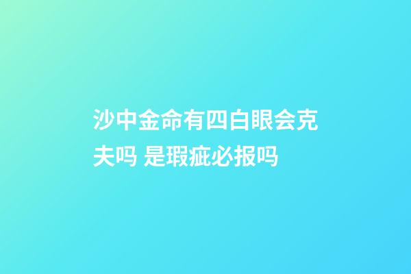 沙中金命有四白眼会克夫吗 是瑕疵必报吗